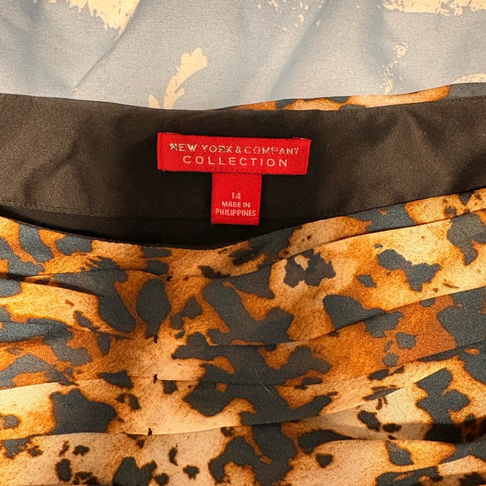 New York & Company Leopard Print Ruffle Mini Skirt - Picture 4 of 4